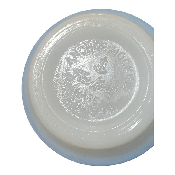 Vintage 6 piece fire king by anchor hocking blue mosaic stacking cups - Picture 10 of 14